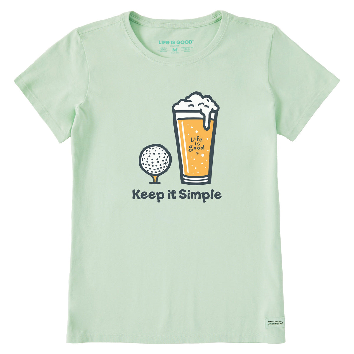 Women's Keep it Simple Beer Golf Short Sleeve Crusher Tee