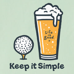 Women's Keep it Simple Beer Golf Short Sleeve Crusher Tee