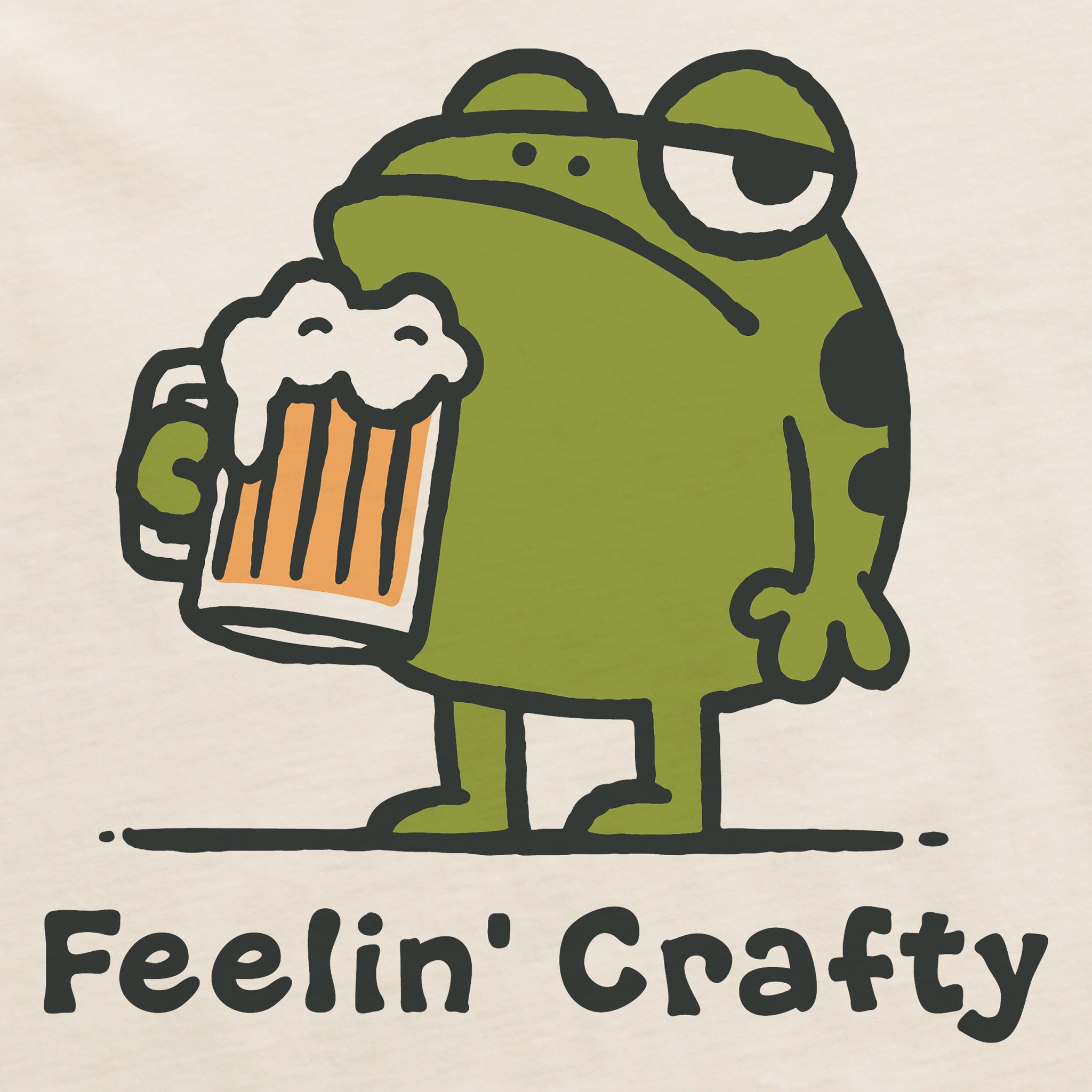 Women's Feelin Crafty Frog Short Sleeve Crusher Tee