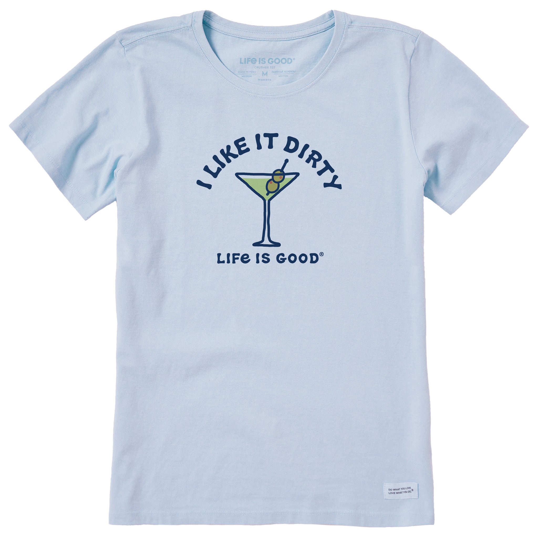 Women's I like it Dirty Martini Vintage Short Sleeve Crusher Tee