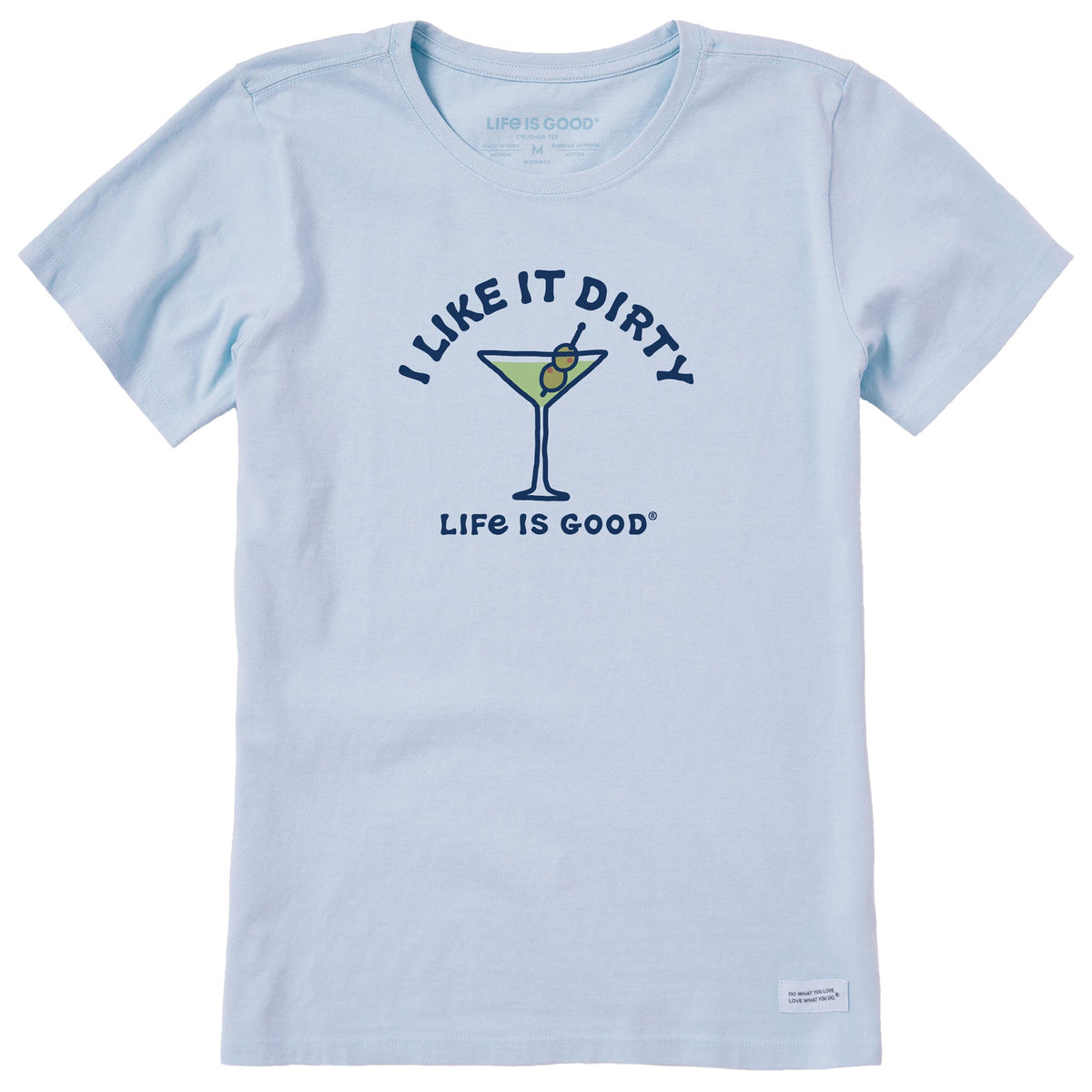 Women's I like it Dirty Martini Vintage Short Sleeve Crusher Tee