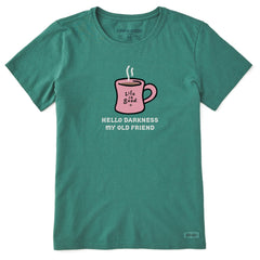 Women's Hello Darkness Coffee Short Sleeve Crusher Tee