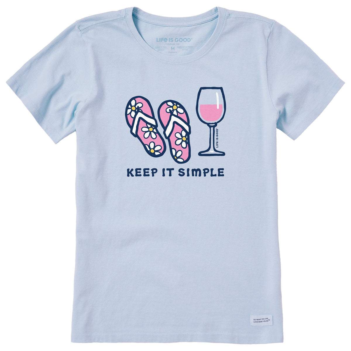 Women's Keep it Simple Flip Flops Short Sleeve Crusher Tee