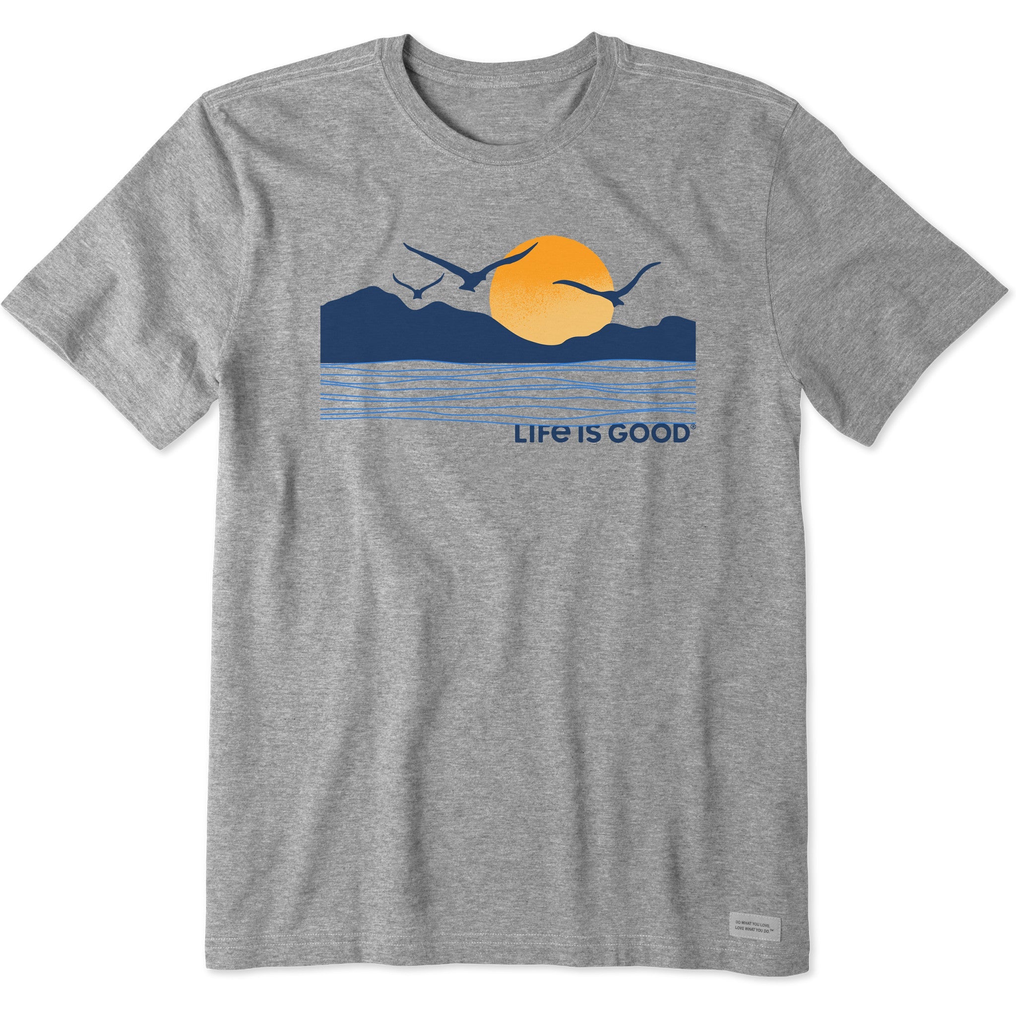 Men's Life is Good Sunset Birds Short Sleeve Tee