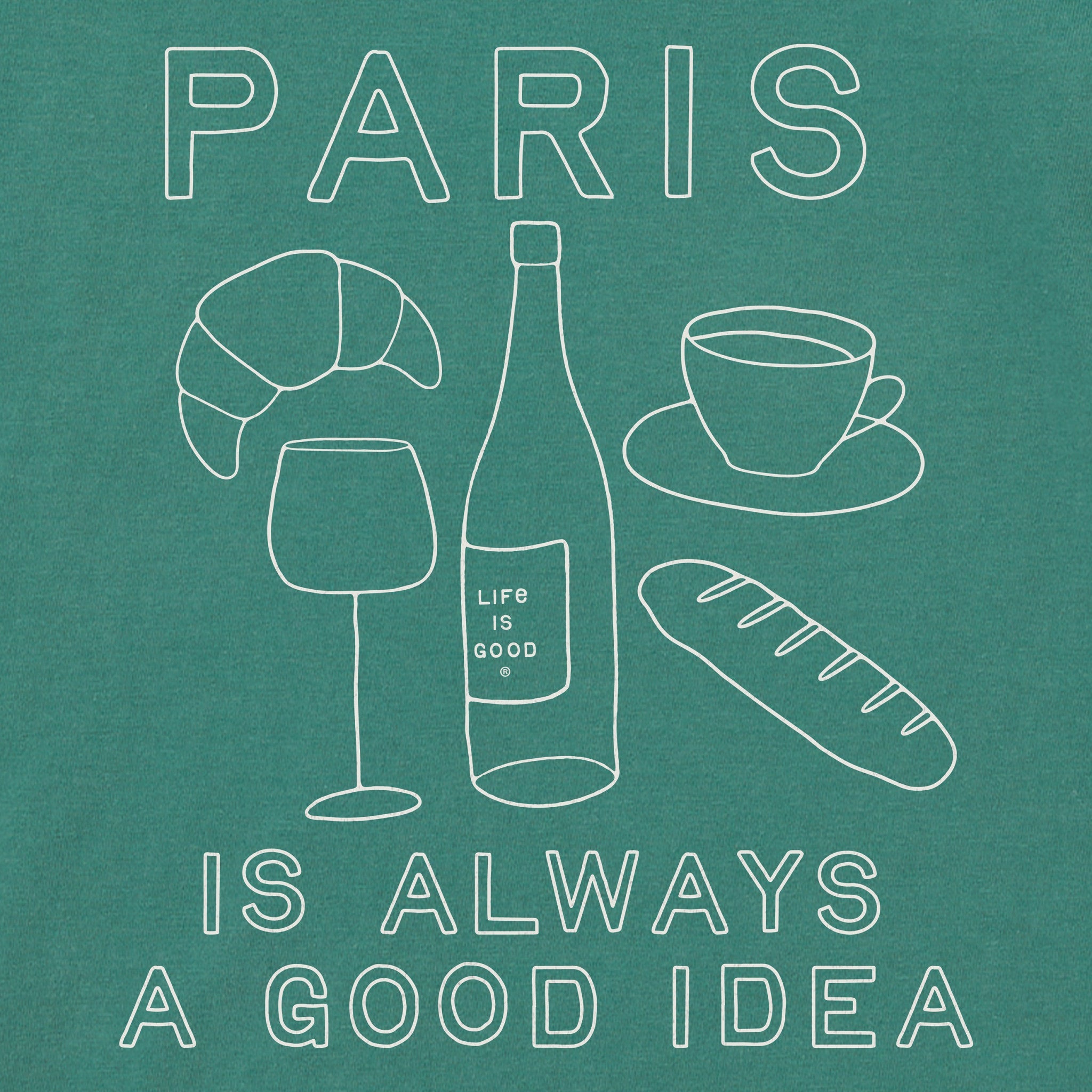 Men's Paris is Always a Good Idea Short Sleeve Crusher Tee