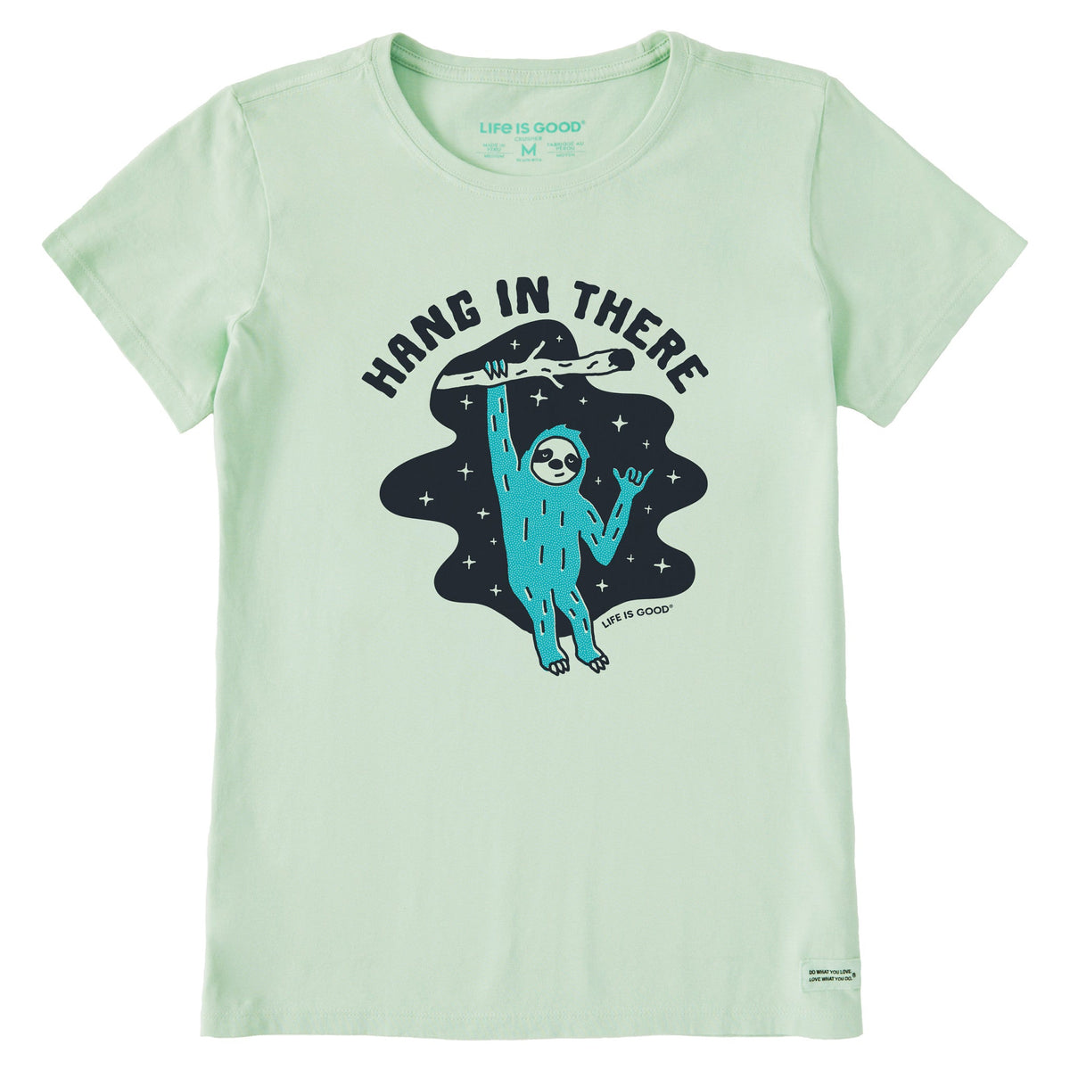 Women's Hang in There Space Sloth Short Sleeve Crusher Tee