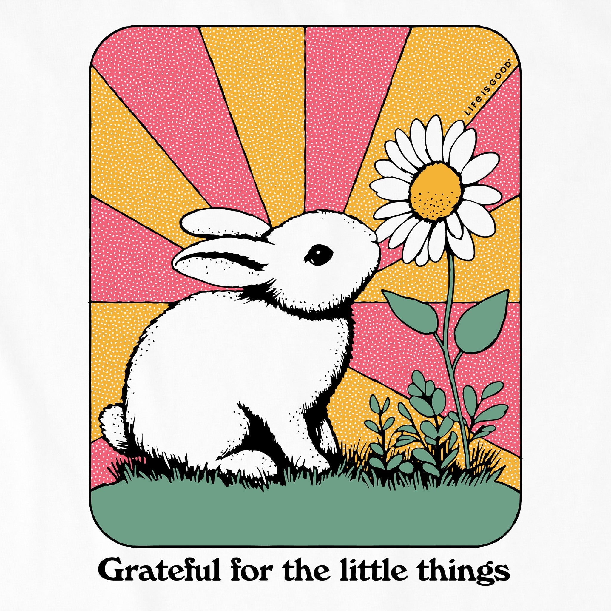 Women's Grateful for the Little Things Bunny Short Sleeve Crusher Tee