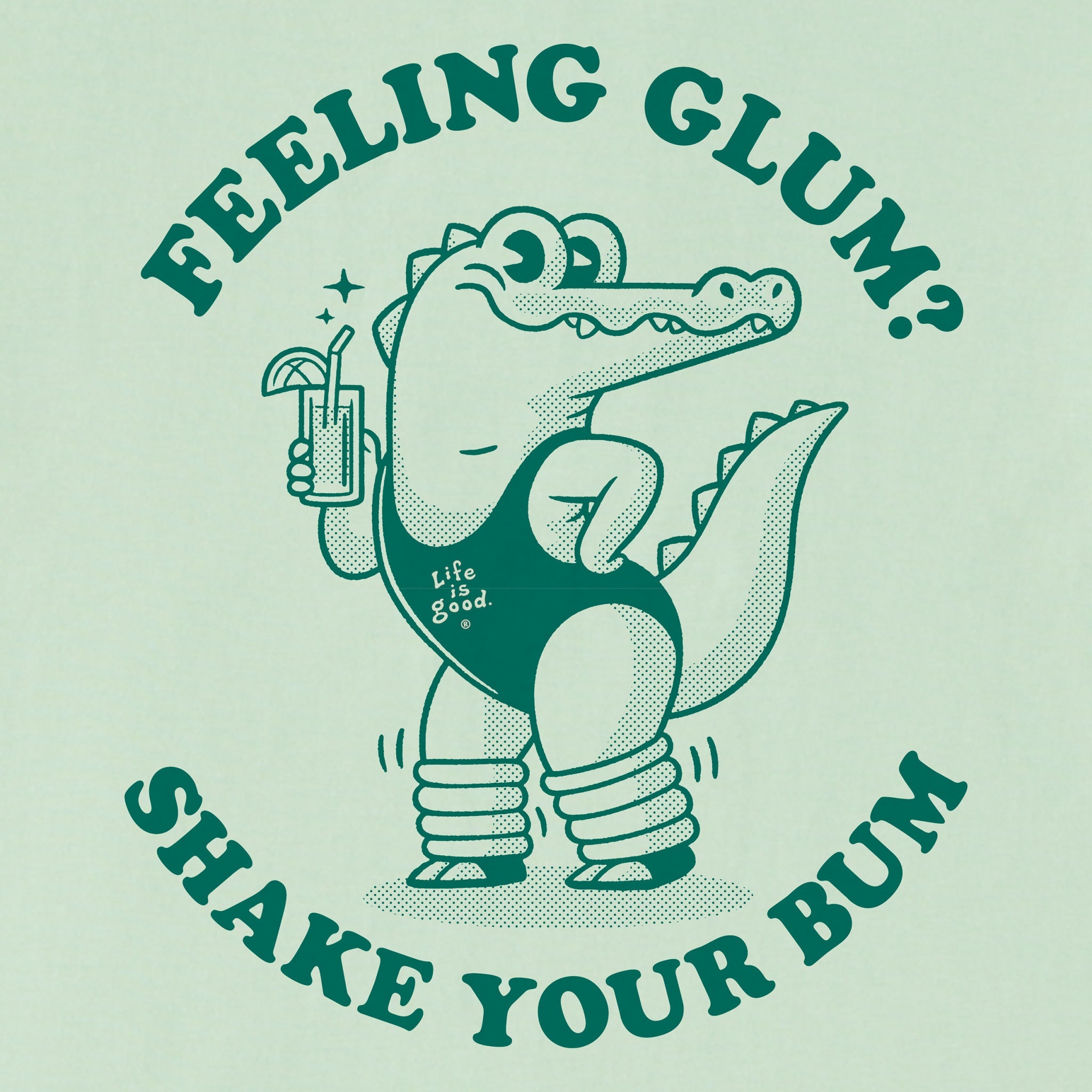 Women's Feeling Glum Crocodile Short Sleeve Crusher Tee