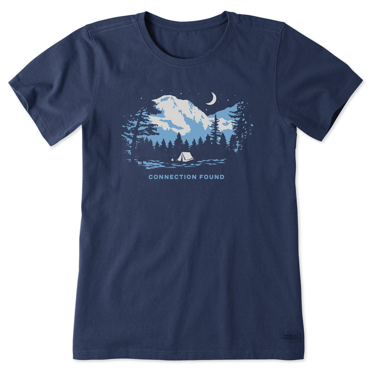 Women's Connection Found Camping Short Sleeve Crusher Tee