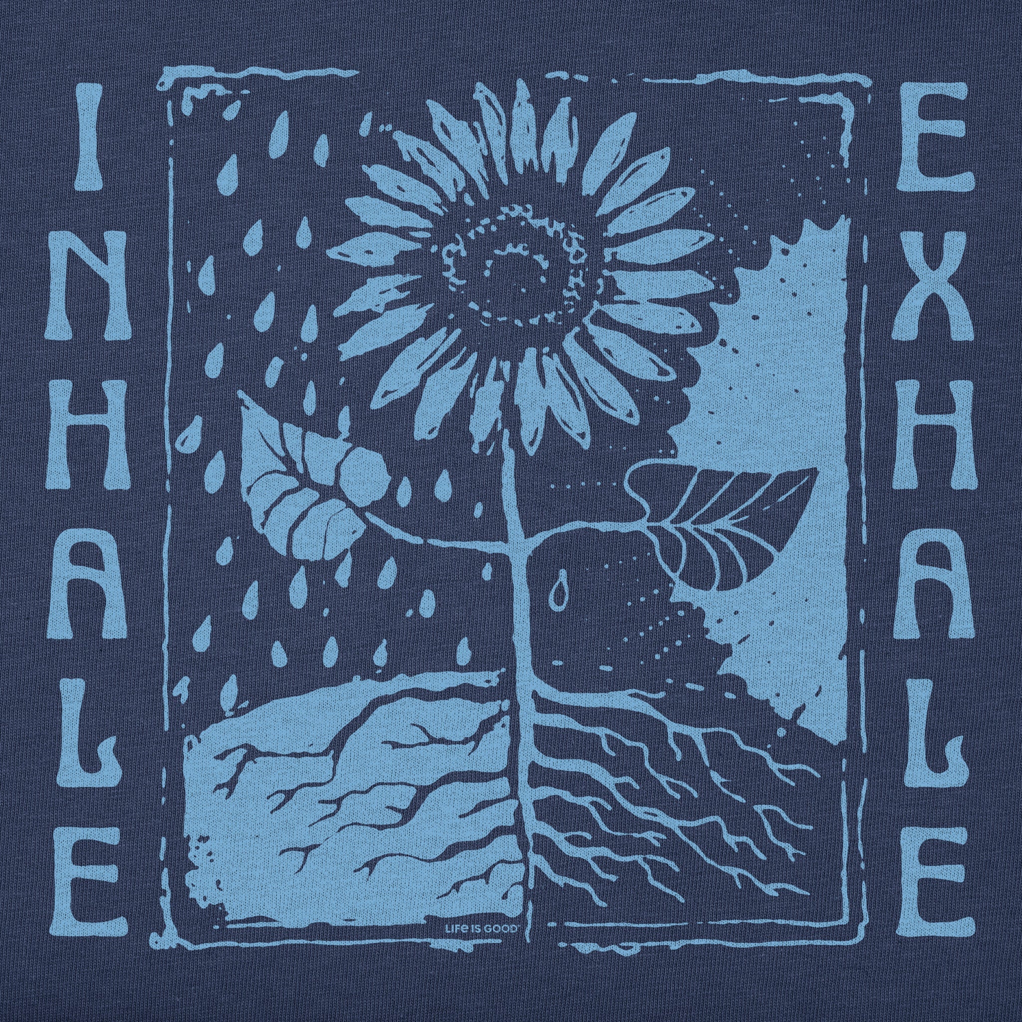 Women's Inhale Exhale Flowers Short Sleeve Crusher Boxy Tee