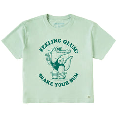 Women's Feeling Glum Crocodile Short Sleeve Crusher Boxy Tee