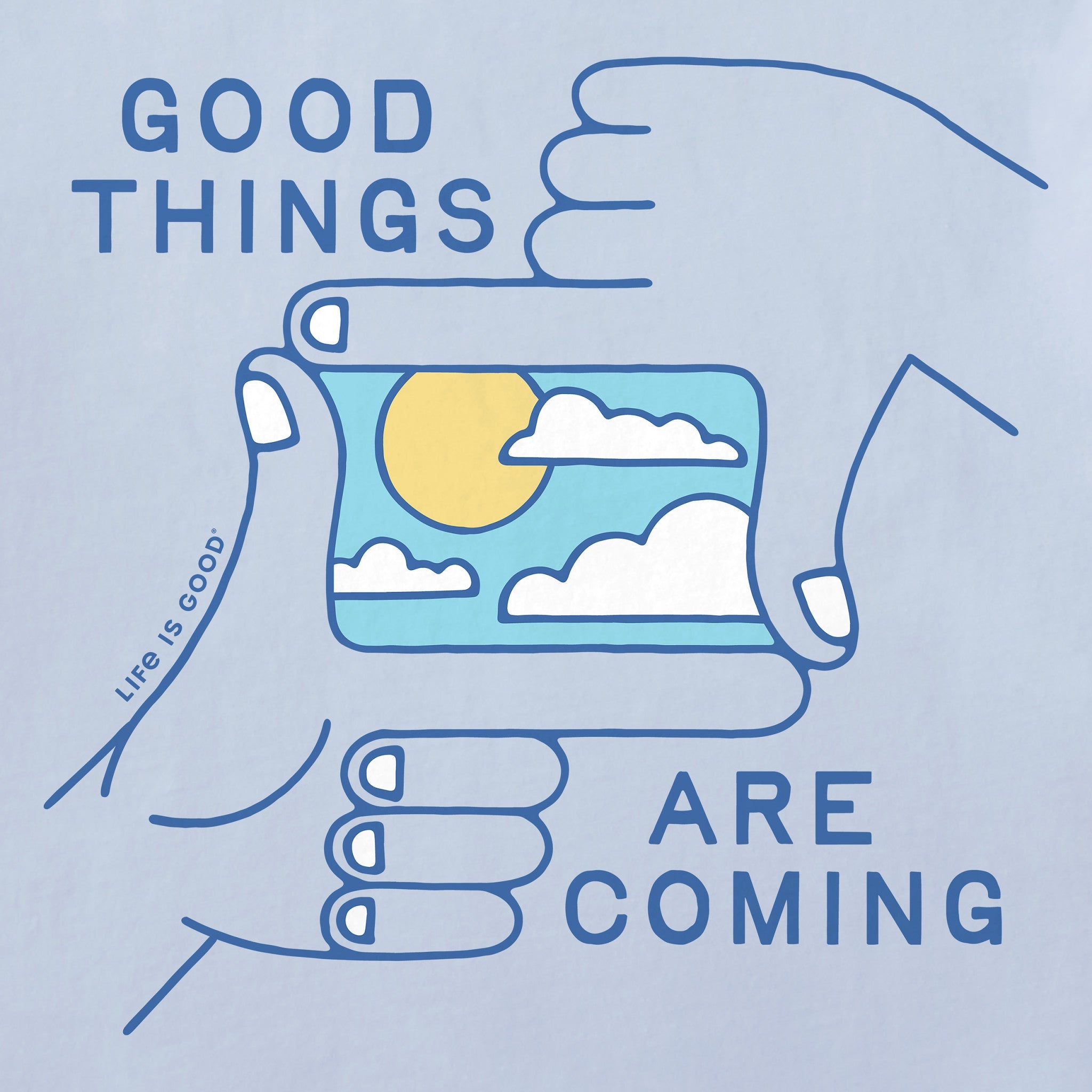 Women's Good Things are Coming Hands Short Sleeve Crusher Boxy Tee