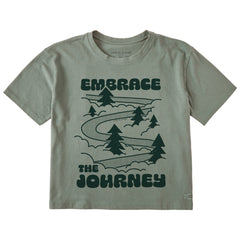 Women's Embrace the Journey Road Short Sleeve Crusher Boxy Tee