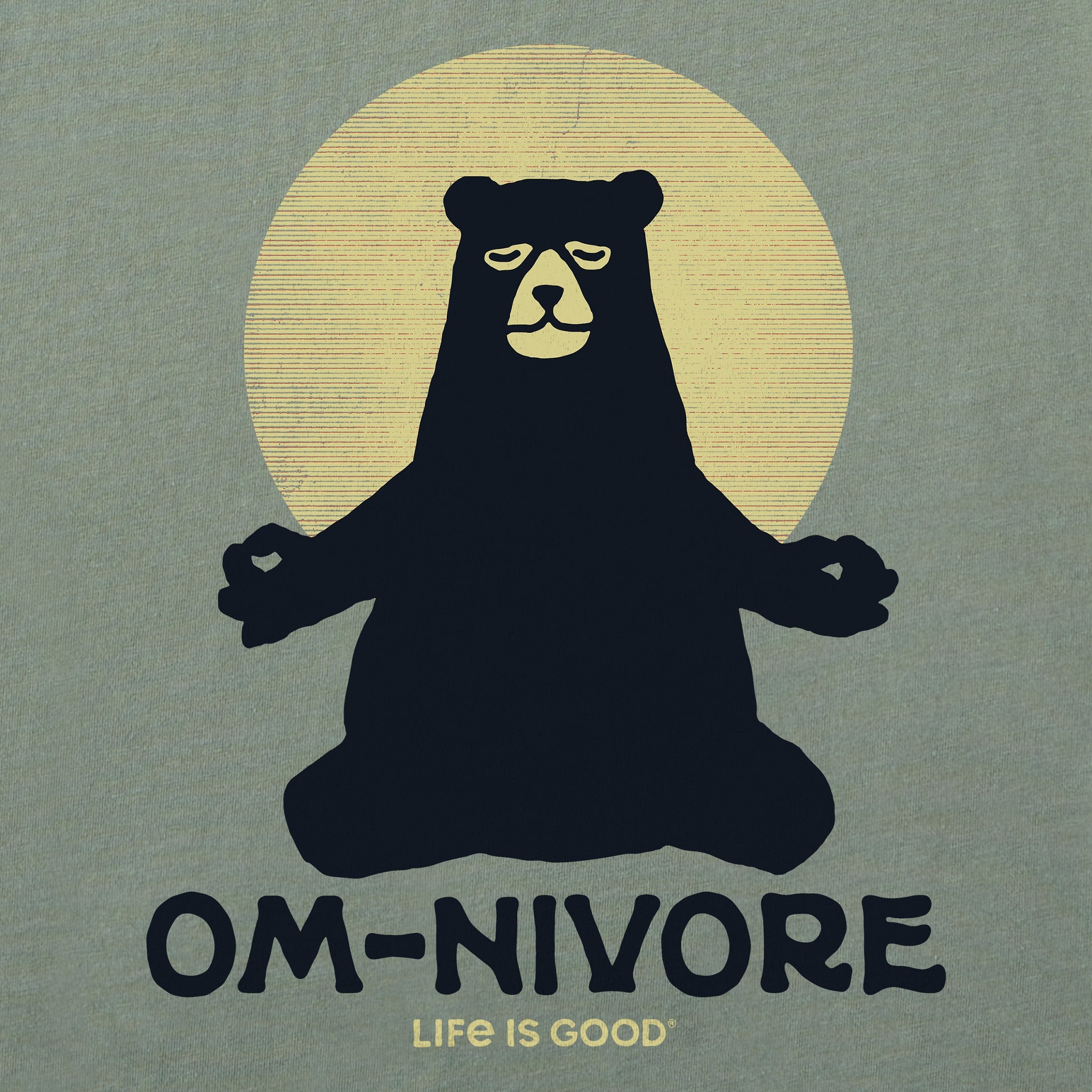 Men's Om-nivore Yoga Bear Short Sleeve Crusher Tee