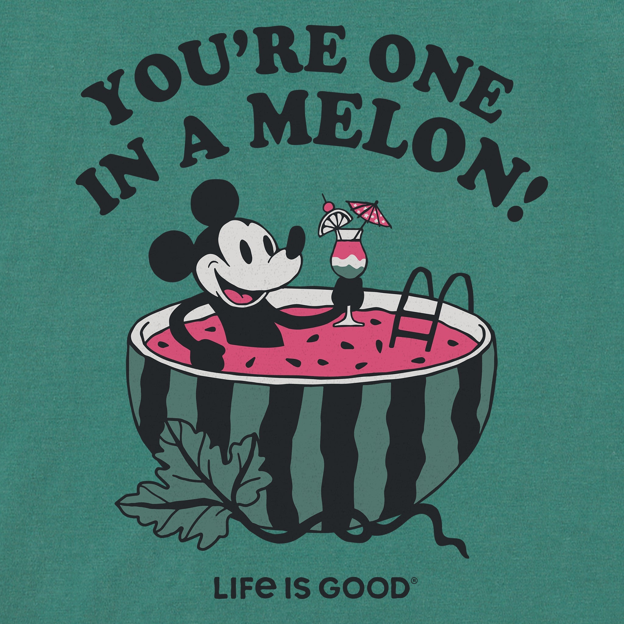 Men's One in a Melon Steamboat Willie Short Sleeve Crusher Tee