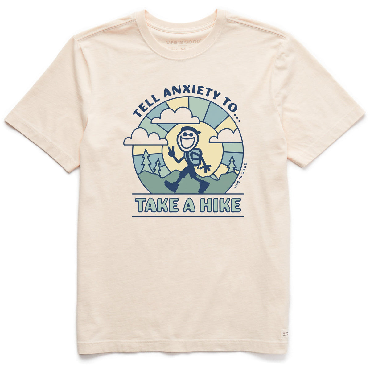 Men's Tell Anxiety to Take a Hike Jake Short Sleeve Crusher Tee