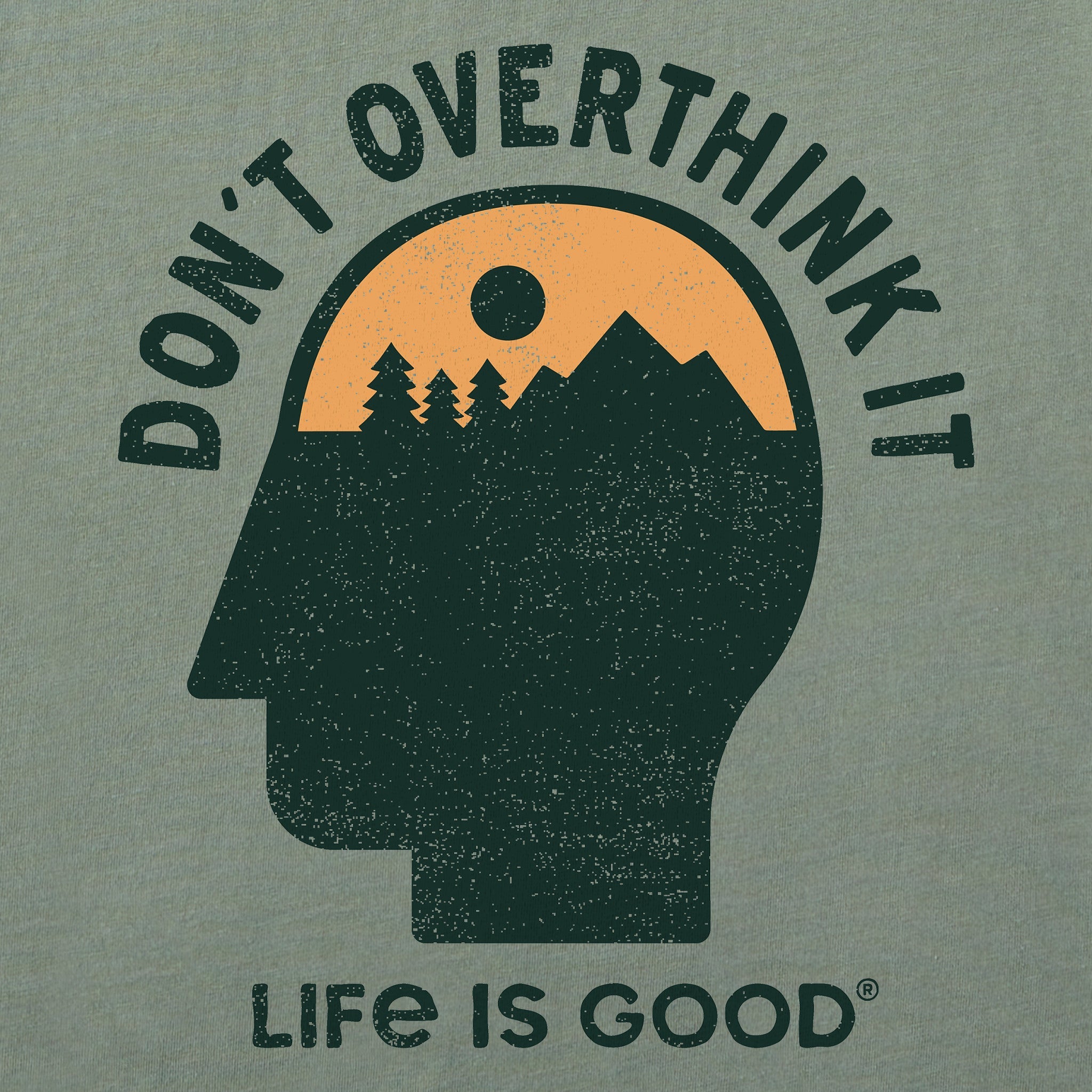 Men's Don't Overthink It Head Short Sleeve Crusher Tee