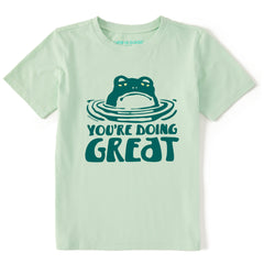 Kids You're Doing Great Frog Short Sleeve Crusher Tee