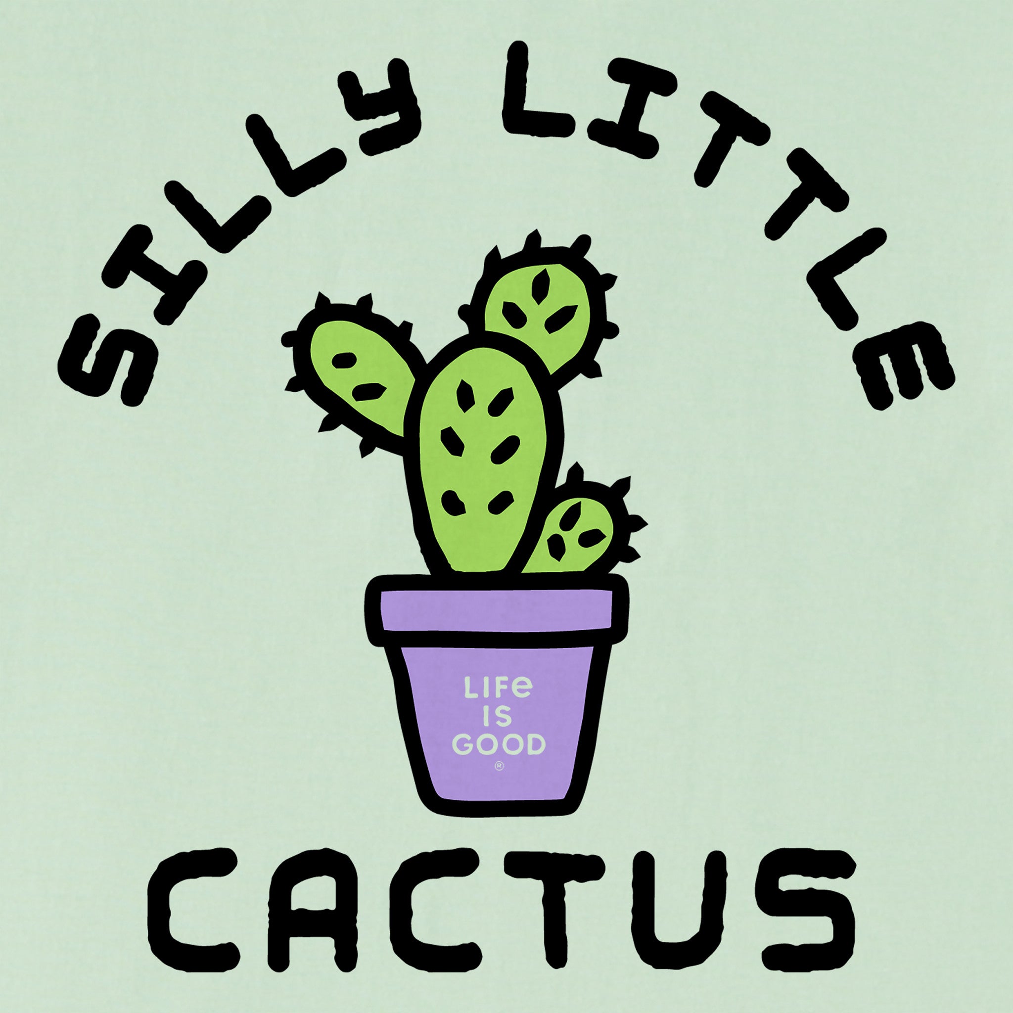 Kids Silly Little Cactus Short Sleeve Crusher Tee