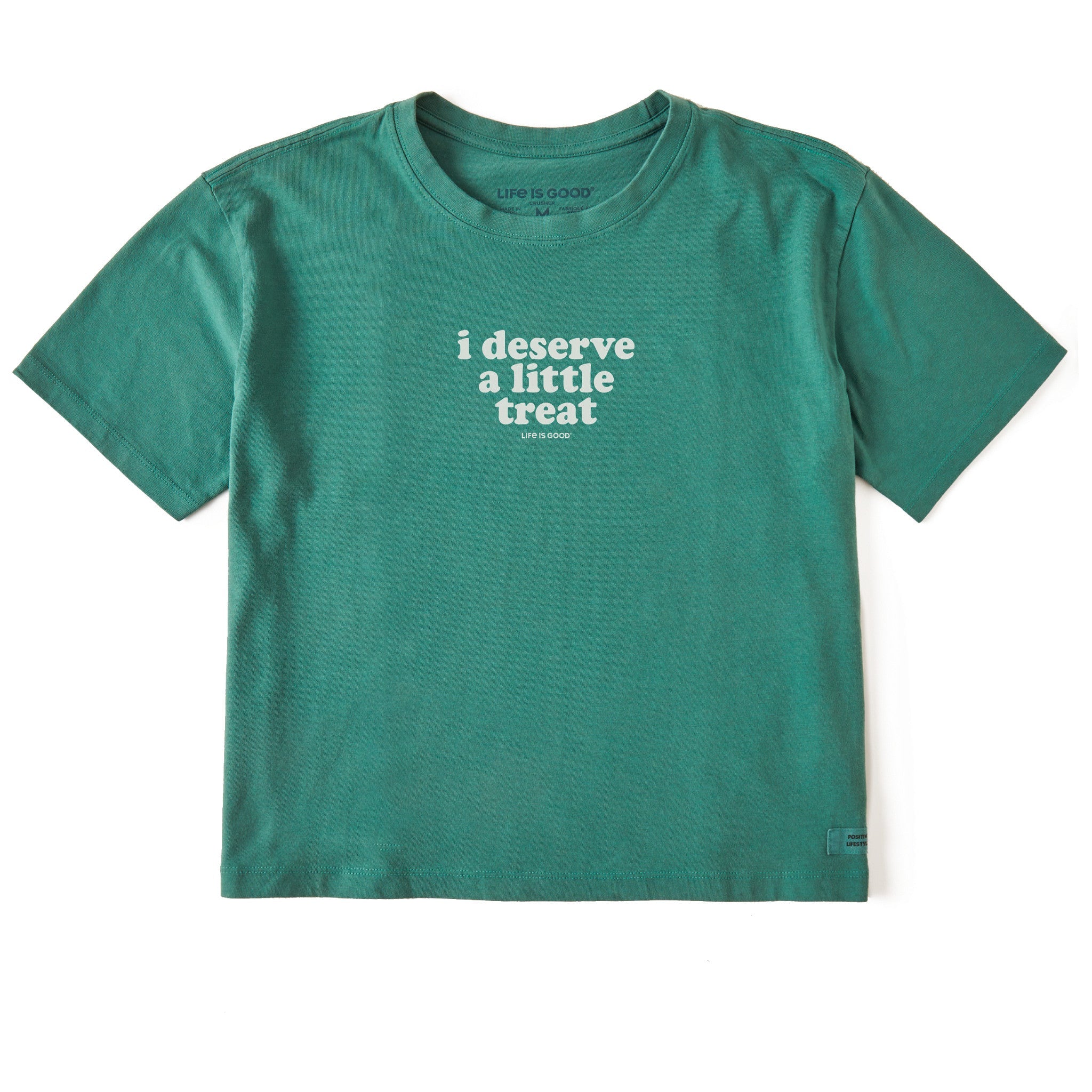 Women's I Deserve A Little Treat Short Sleeve Crusher Boxy Tee