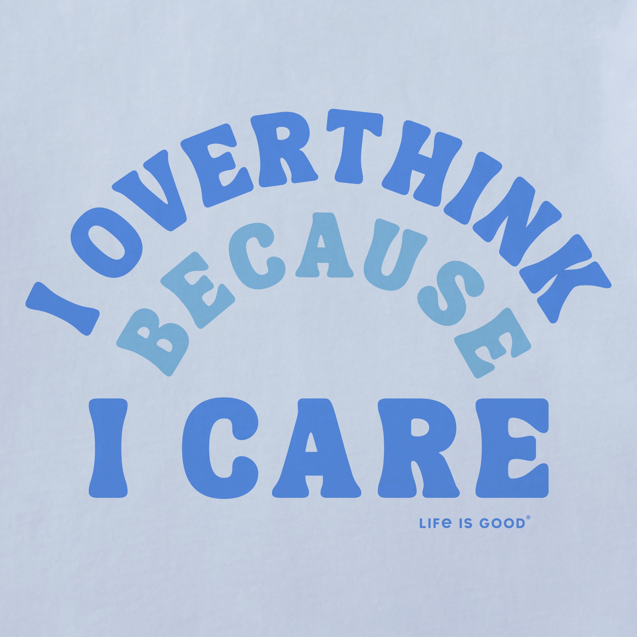Women's I Overthink Because I Care Short Sleeve Crusher Boxy Tee
