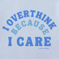 Women's I Overthink Because I Care Short Sleeve Crusher Boxy Tee