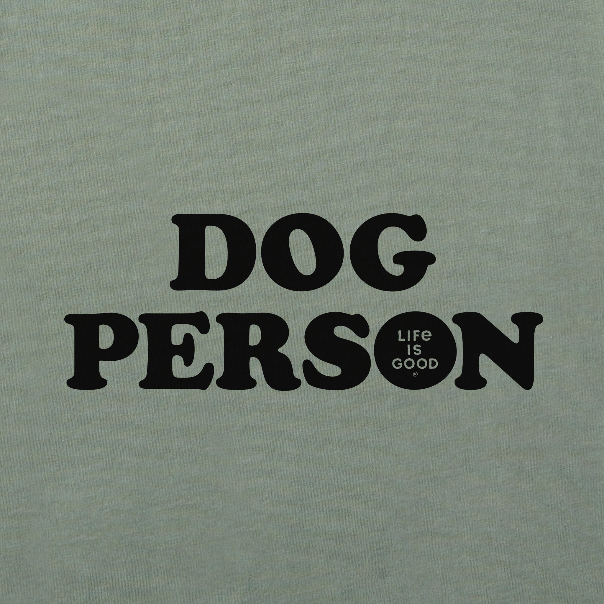Women's Dog Person Text Short Sleeve Crusher Boxy Tee