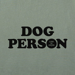 Women's Dog Person Text Short Sleeve Crusher Boxy Tee