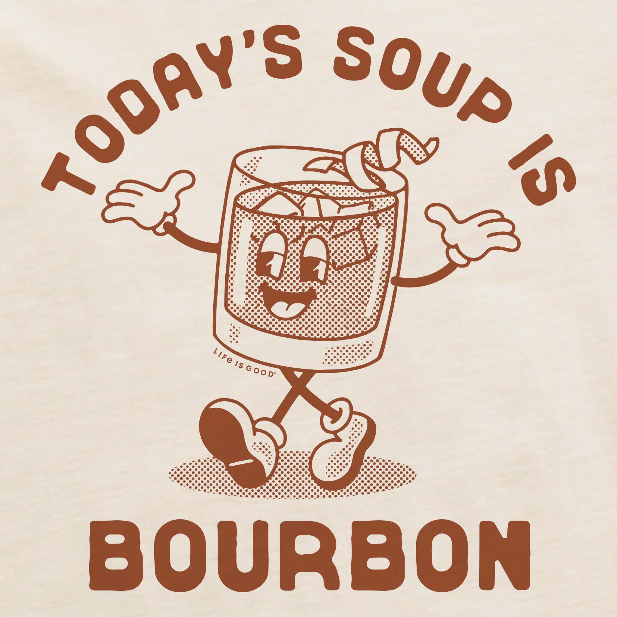 Men's Today's Soup is Bourbon Short Sleeve Crusher Tee