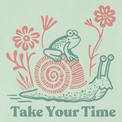 Kids Take Your Time Frog & Snail Short Sleeve Crusher Tee