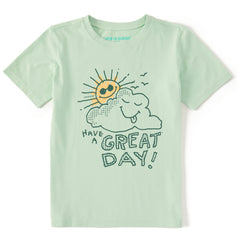 Kids Have a Great Day Scribble Short Sleeve Crusher Tee
