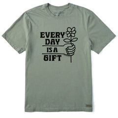 Men's Every Day is a Gift Daisy Short Sleeve Crusher Tee