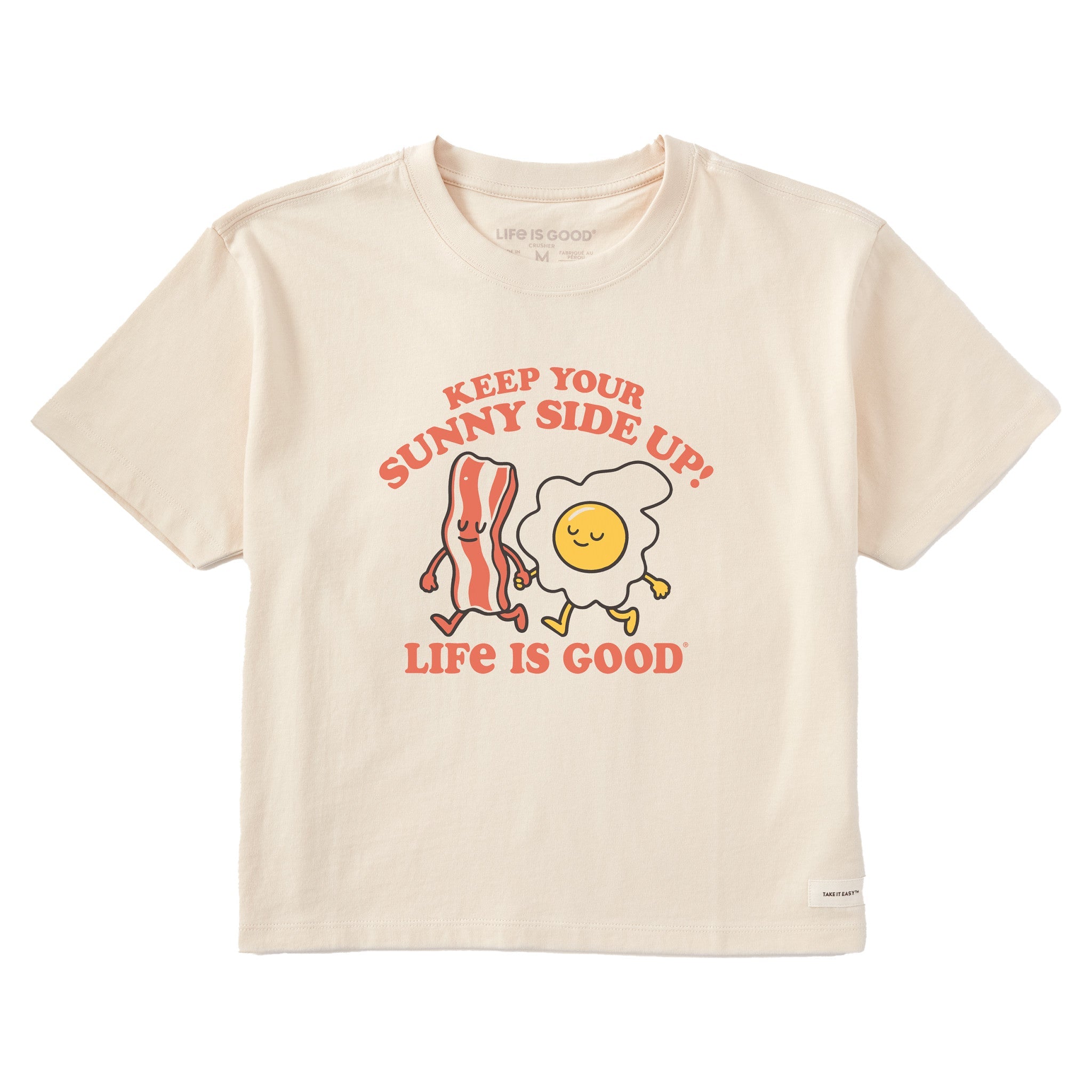 Women's Keep Your Sunny Side Up friends Short Sleeve Crusher Boxy Tee
