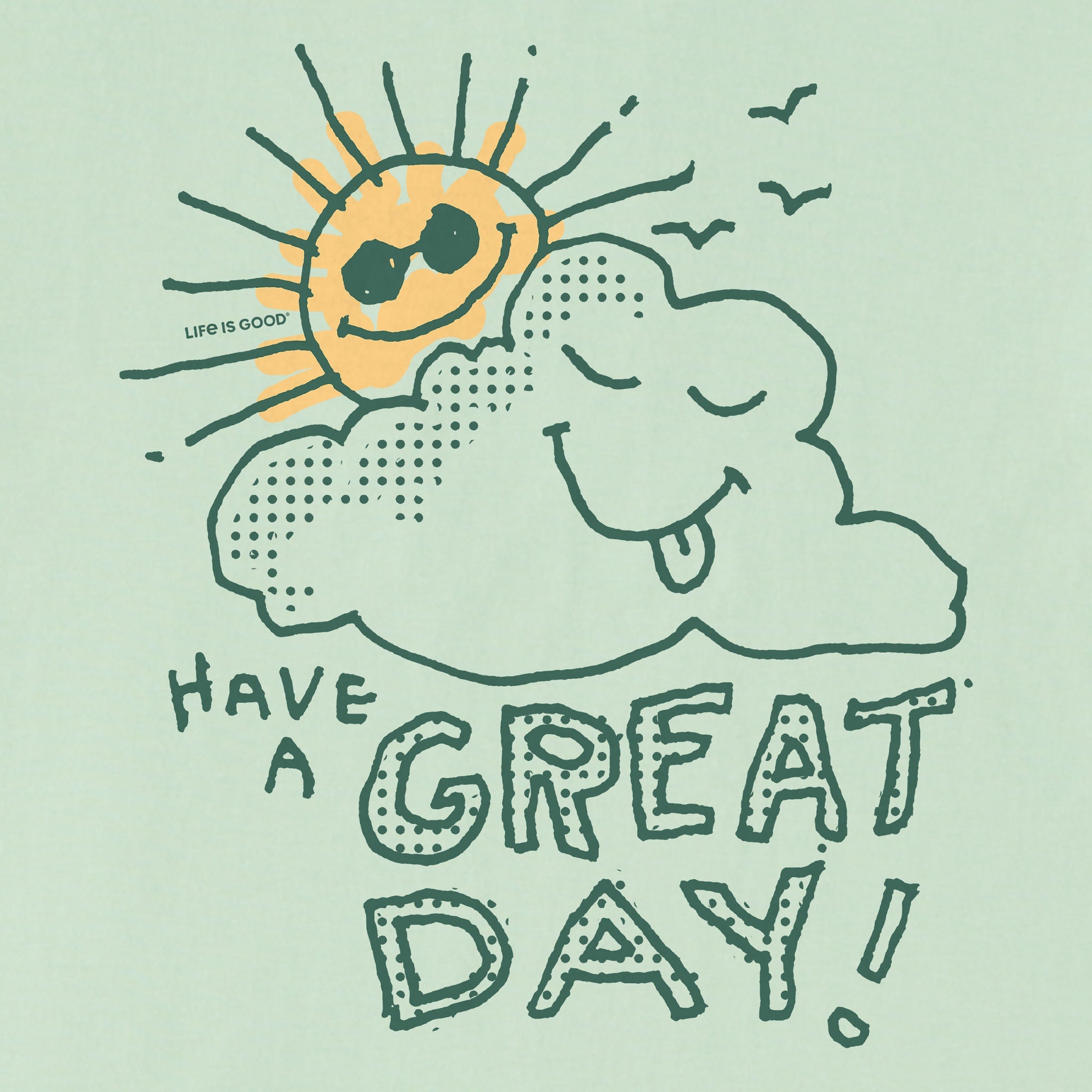 Women's Have a Great Day Scribble Short Sleeve Crusher Boxy Tee