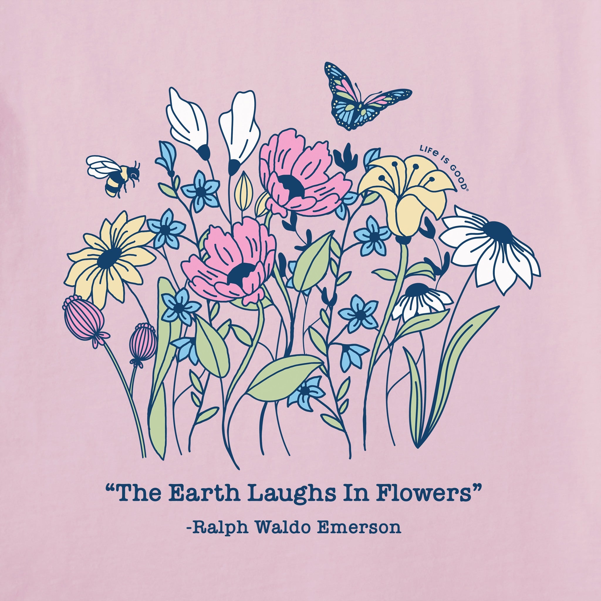Women's Laughing Flowers Short Sleeve Tee