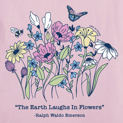 Women's Laughing Flowers Short Sleeve Tee