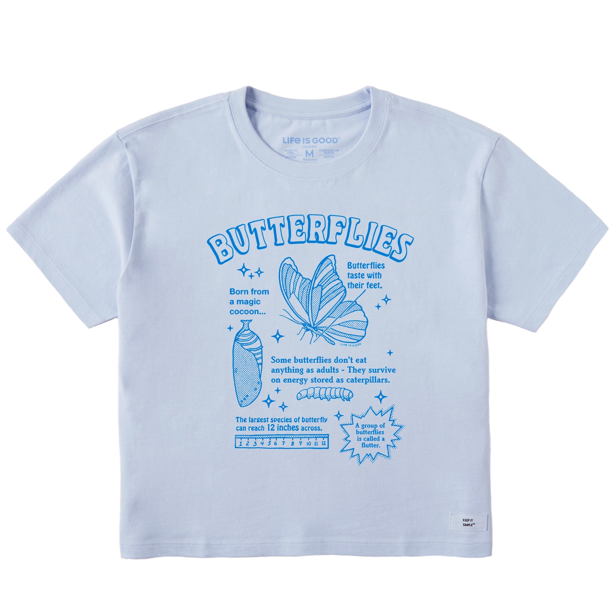 Women's Butterflies are Amazing Short Sleeve Crusher Boxy Tee