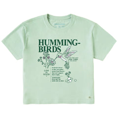 Women's Hummingbird Facts Short Sleeve Crusher Boxy Tee