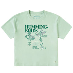 Women's Hummingbird Facts Short Sleeve Crusher Boxy Tee