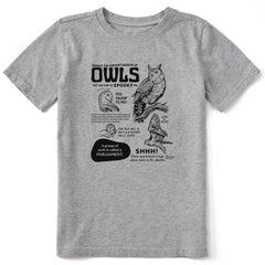 Kids The Wisdom of Owls Short Sleeve Crusher Tee