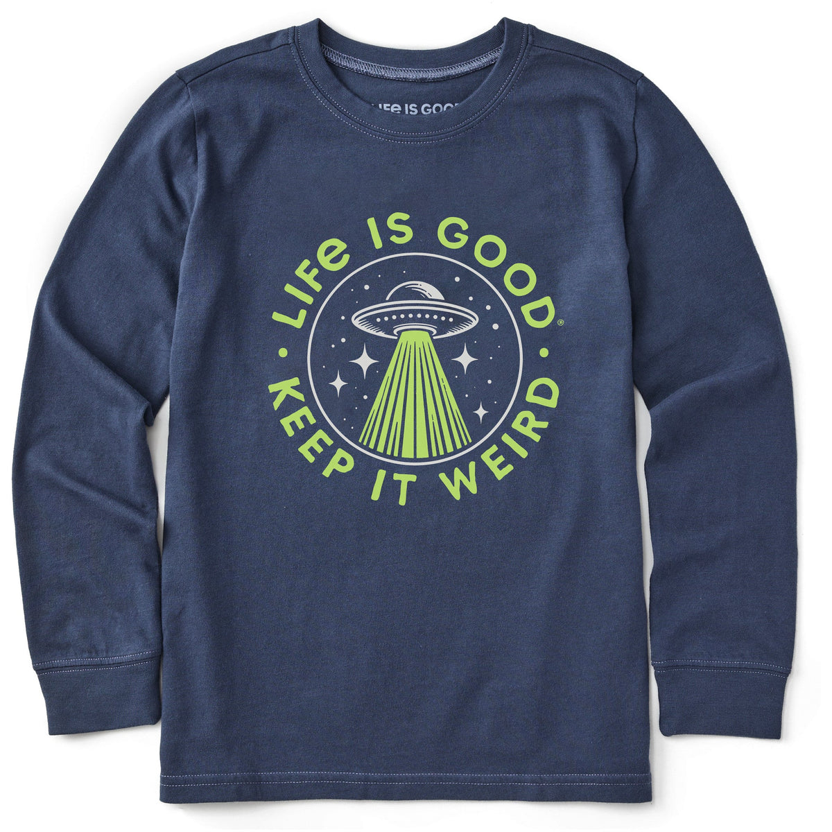 Kids Crafty Flying Saucer Long Sleeve Crusher Tee