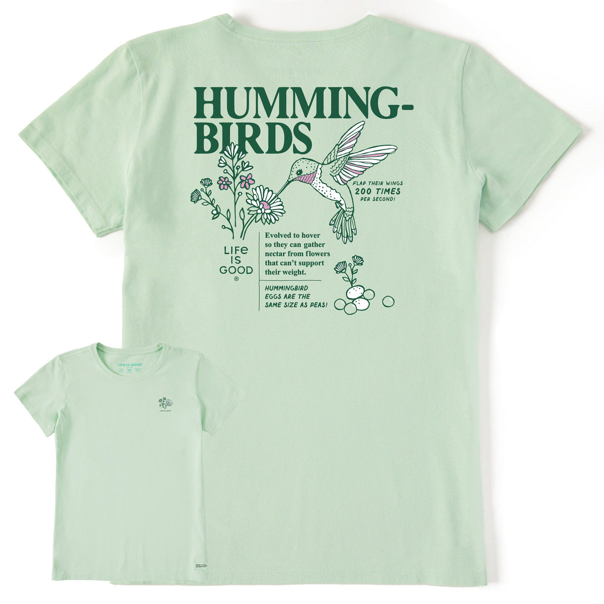 Women's Hummingbird Facts Short Sleeve Crusher Tee