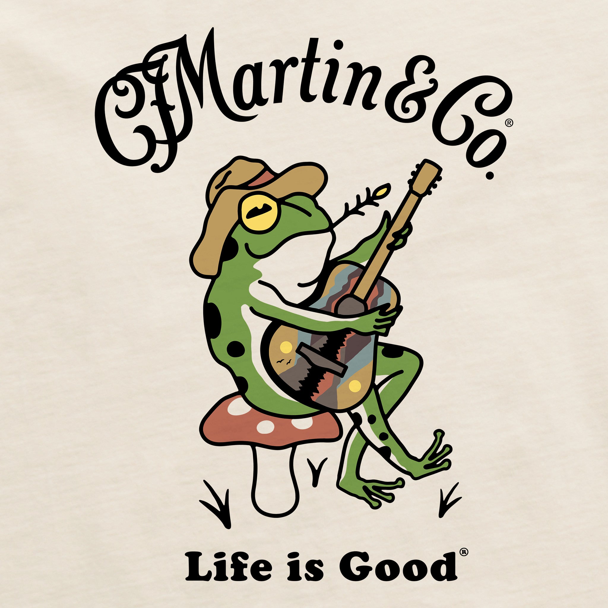 Men's Martin & Co. Frog Guitar Short Sleeve Crusher Tee