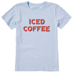 Women's Iced Coffee Snowy Short Sleeve Crusher Tee
