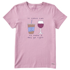 Women's It Takes Two to Make a Day Go Right Short Sleeve Tee