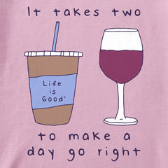 Women's It Takes Two to Make a Day Go Right Short Sleeve Tee