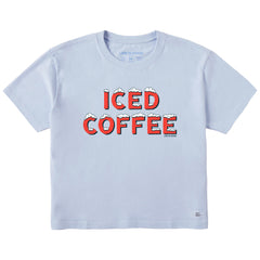 Women's Iced Coffee Snowy Short Sleeve Crusher Boxy Tee