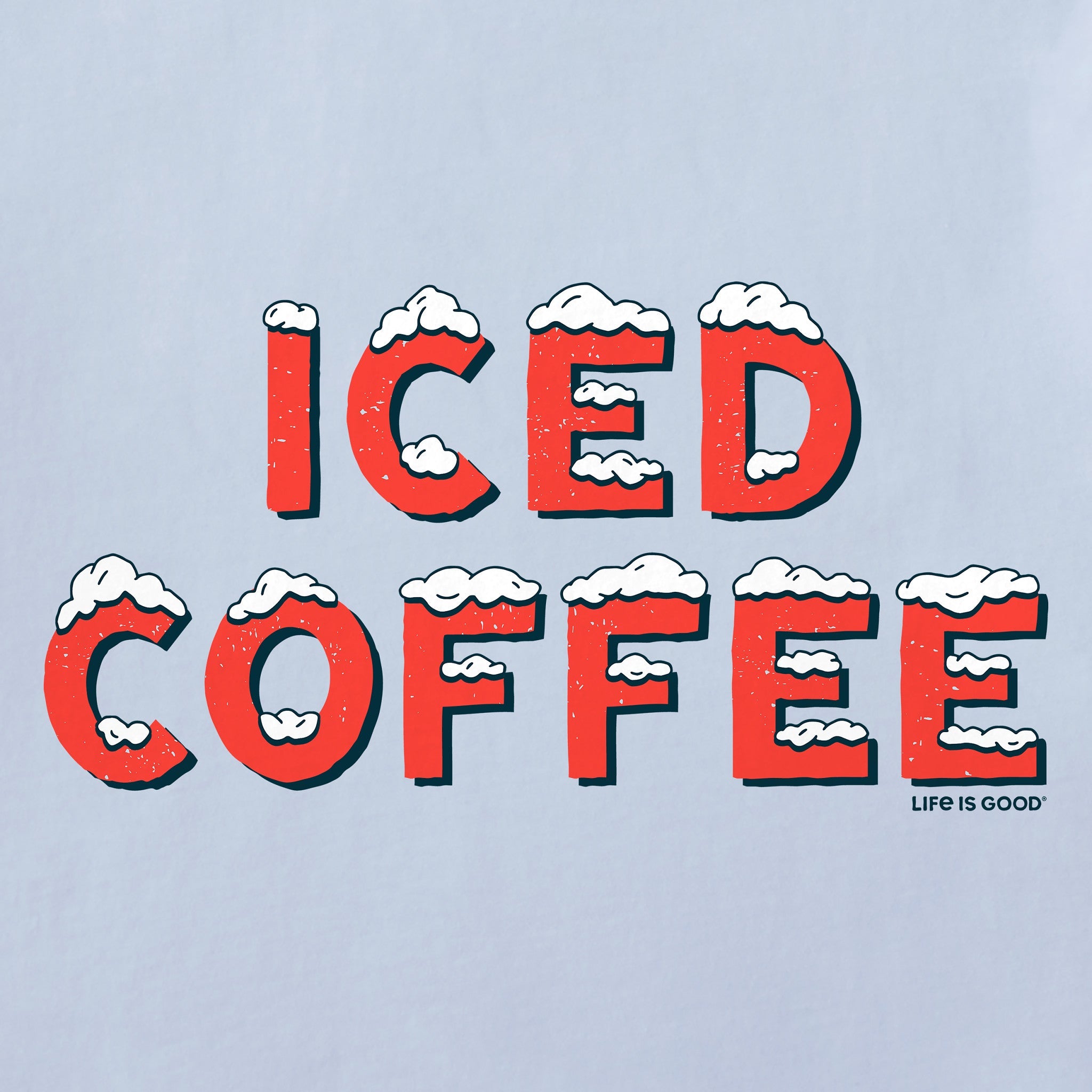 Women's Iced Coffee Snowy Short Sleeve Crusher Boxy Tee