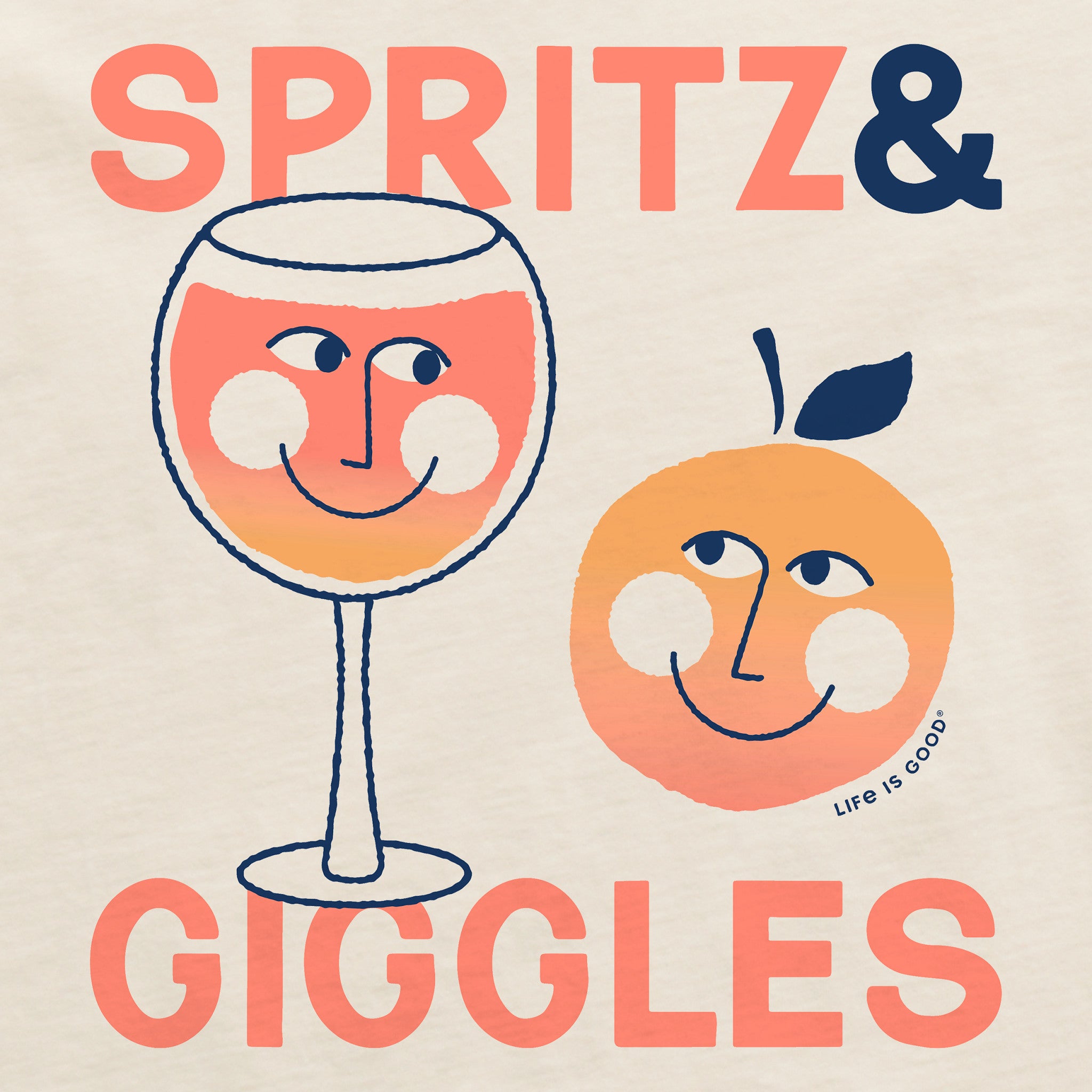 Women's Aperol Spritz and Giggles Short Sleeve Crusher Boxy Tee