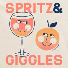 Women's Aperol Spritz and Giggles Short Sleeve Crusher Boxy Tee